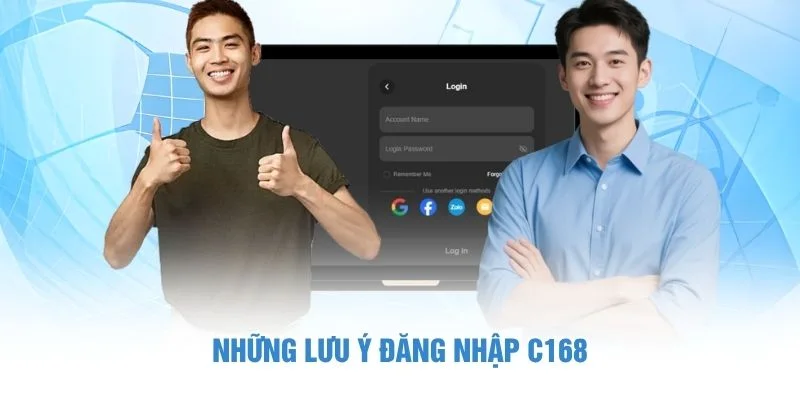 Những lưu ý đăng nhập C168 