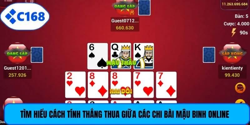 Tìm hiểu cách tính thắng thua giữa các chi bài Mậu Binh online